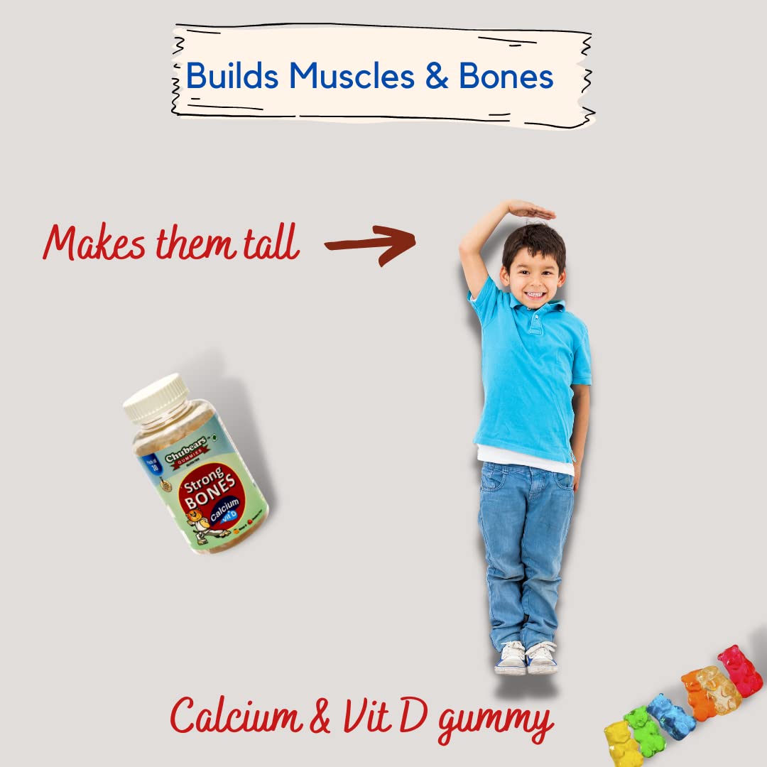 Chubears STRONG BONES (Calcium + Vitamin D) Gummy for kids